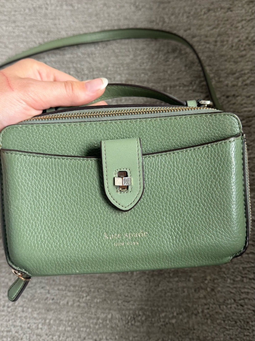 Kate Spade Green Leather Crossbody